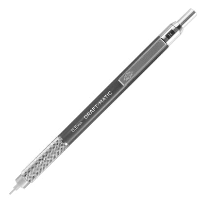 ALVIN DM05 Draft/Matic® Mechanical Pencil, 0.5mm, Stainless Steel Drawing and Design Tool for Students and Professionals, Great for Drafting, Architecture, Engineering, and Art - color: Black