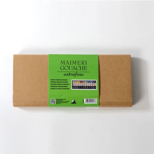 Maimeri Artist Gouache Plastic Box Set - Set of 12 Colors, 20 ml tubes