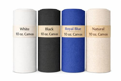 Sedona Designz 60" Wide Cotton Duck Canvas Fabric - Heavy Weight 10oz Durable 100% Cotton (White, 2 Yards) - color: White, size: 2 Yards