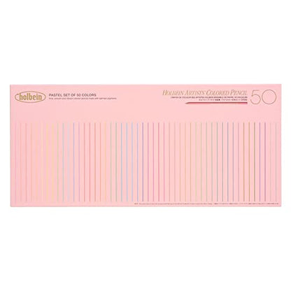 Holbein Artists' Colored Pencil Pastel Tone 50 Colors Set