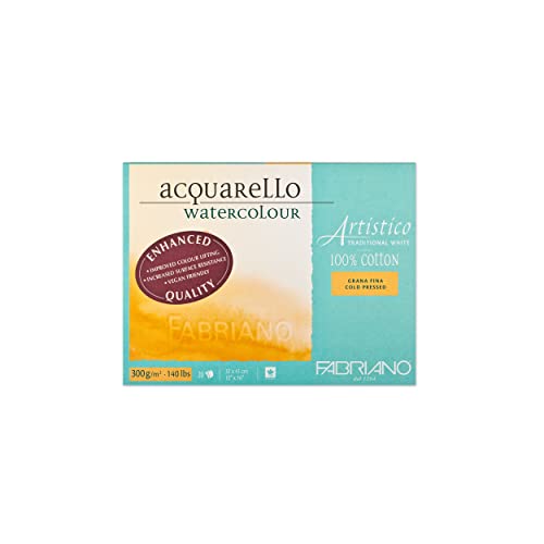 Fabriano Artistico Watercolor Block, 12" x 16", Traditional White - size: 12x16, style: Cold-Press