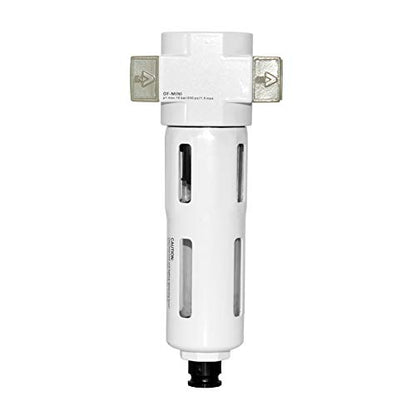 Beduan 1/2" Air in-line Compressed Particulate Filter,Moisture Water Trap Filter With Visible Bowl,Semi-Auto Drain(MIDI) - size: 1/2"