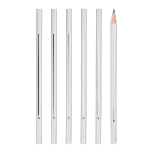 PATIKIL 4B Graphite Pencils for Drawing, 6Pcs Sketching Pencils Wood Art Supplies Set Hexagonal Pen Break-Resistant Lead for Painting Sketching Artist Design - style: 4B