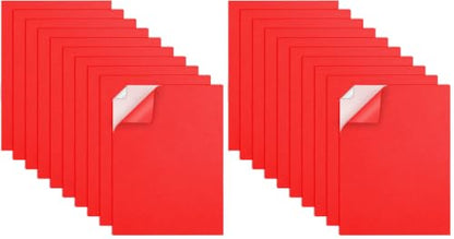 MEARCOOH Self Adhesive Foam Sheets, Red 9x12 Inch 2mm Sticky Eva Foam Paper for Crafts Cardmaking Photo Frames Classroom Scrapbooking Christmas Crafts (Red 10 Sheets) (Pack of 2) - color: Red Self-adhesive, size: 9X12in-2mm (Pack of 2)