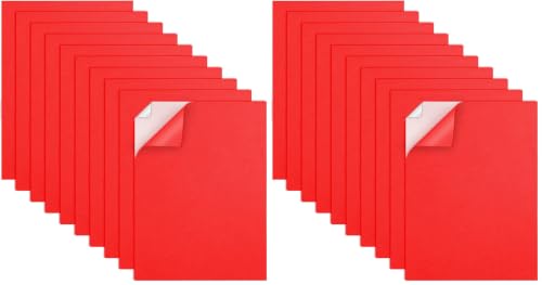 MEARCOOH Self Adhesive Foam Sheets, Red 9x12 Inch 2mm Sticky Eva Foam Paper for Crafts Cardmaking Photo Frames Classroom Scrapbooking Christmas Crafts (Red 10 Sheets) (Pack of 2) - color: Red Self-adhesive, size: 9X12in-2mm (Pack of 2)