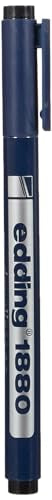 edding 1880 profipen - Black - 1 Pen - line Width 0.5 mm - fineliner Pen for Precise Writing, Sketching and Technical Drawing - fine, Metal-encased Nib - Suitable for use with rulers and Stencils - color: 06: 1 Pen - 0.5mm - Black, size: 1 Count (Pack of