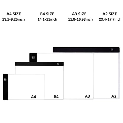 LIRUNQIU A3 Diamond Painting LED Light Pad Kit | Includes storage case, pens, stand, pad board. Ideal for adults, full drill diamond art. Complete 5D tool set. - size: A3