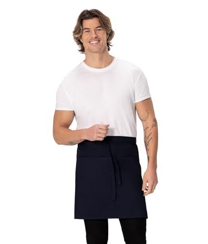 Chef Works Unisex Half Bistro Server Apron - color: Navy