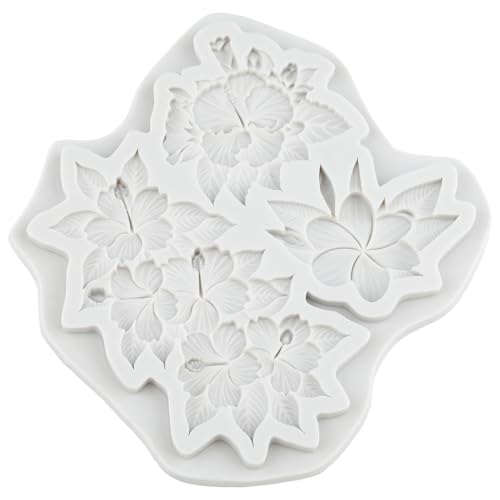 Flower Polymer Clay Mold Hibiscus Plumeria Flower Silicone Molds - color: Style G