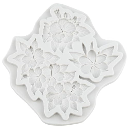 Flower Polymer Clay Mold Hibiscus Plumeria Flower Silicone Molds - color: Style G