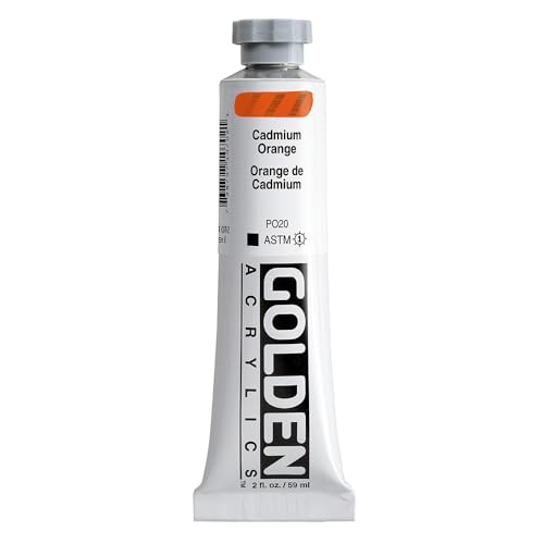 GOLDEN Heavy Body Acrylics, Cadmium Orange, 2 fl. oz. Tube