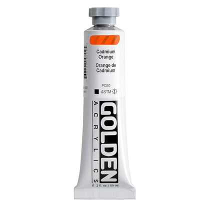 GOLDEN Heavy Body Acrylics, Cadmium Orange, 2 fl. oz. Tube