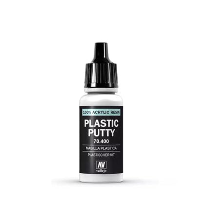 Vallejo - Plastic Putty 18 ml (0.6 fl.oz.) | White, Opaque, Consistent Finish - style: Plastic Putty 18 ml (0.60 fl.oz.)