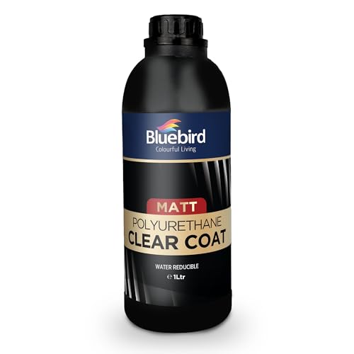 Bluebird Polyurethane Clear Coat for Furniture, Paintings, Water-Based Professional Varnish (Matt, 33.8 Fl Oz) - color: Matt, size: 33.8 Fl Oz