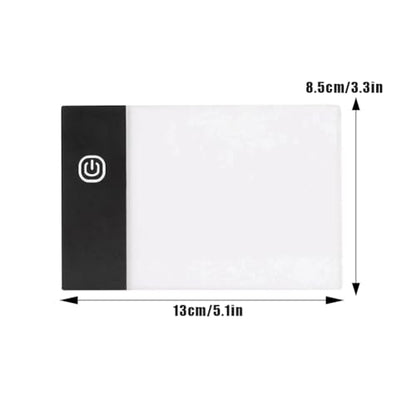 Tiiyee LED Light Board, A6 Tracing Light Box Small Copy Board Tracer Pad Slim Portable Flip Book Dimmable Artcraft Trace Light Pad Tablet for Drawing Painting Sketching Animation Streaming USB Powered