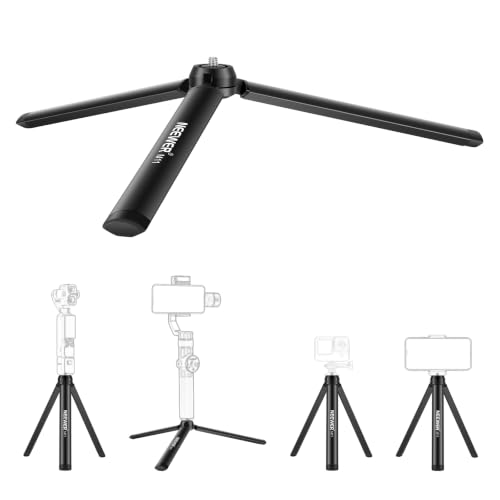 NEEWER Mini Metal Tripod, Table Stand, Desktop Compact Tripod Compatible with Crane M2, Smooth Q2, Gimbal Grip Stabilizer and All Cameras - style: M11
