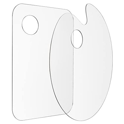 Tamaki 2 Pack Acrylic Paint Palette with Thumb Hole, 11.8 x 7.9 Inch - size: 11.8 x 7.9 inch