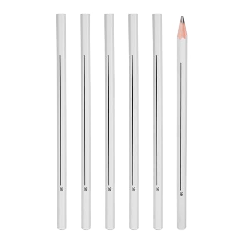 PATIKIL 5B Graphite Pencils for Drawing, 6Pcs Sketching Pencils Wood Art Supplies Set Hexagonal Pen Break-Resistant Lead for Painting Sketching Artist Design - style: 5B