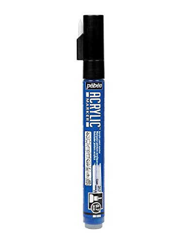 Pebeo Acrylic decoMarker 0.7mm Extra Fine Tip Cyan, 0.7 mm - color: Cyan