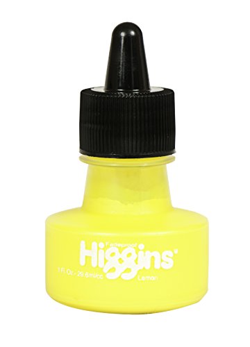 Higgins Pigmented Drawing Ink, Lemon, 1 Ounce Bottle (44625) - color: Lemon