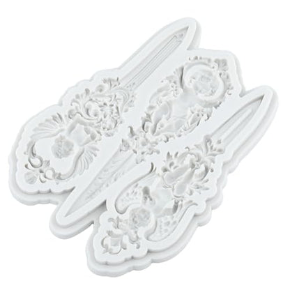 Baroque Holy Sword Polymer Clay Mold Angels Baby Silicone Molds | Jewelry Making Epoxy Resin Casting Air Dry Polymer Clay Craft - color: Style B