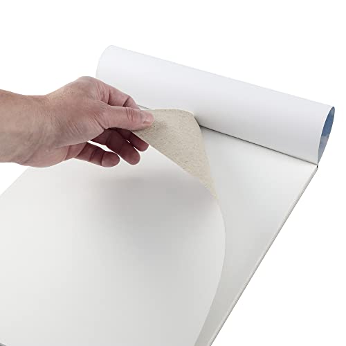 Centurion Acrylic Primed White Linen Canvas Sheet Pad, Pack of 6 Assorted Sizes - 2 Pads Each 6x8", 11x14", 9x12", 11oz Weight, Tape-Bound for Acrylics, Alkyds, Water-Mixable Oils, 60 Total Sheets - size: Assorted Sizes