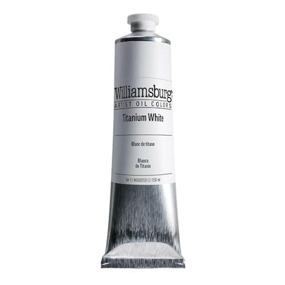 Williamsburg Artist Oil Colors, Titanium White, 150 ml Tube | Artist grade oil paint delivering rich texture, high pigment load, and distinctive handmade character. - color: Titanium White, size: 5.07 Fl Oz (Pack of 1)