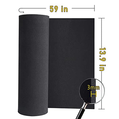 2-Pack Black Eva Foam Sheets roll, Premium eva Craft Foam 3mm Thick, 13.9" x 59", High Density 86kg/m3 for Halloween Cosplay Costume, Crafts, DIY Projects by MEARCOOH - color: 2PCS:Black, size: Thickness-3mm