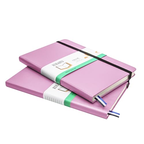 Hardcover Notebook Blank Journal Sketchbook for Drawing, Medium 5.5 by 8.4 Inch, 100 GSM Thick Paper (Pink, Plain) - color: Pink