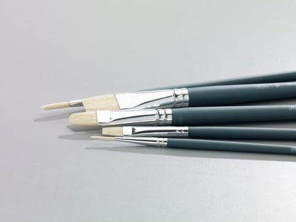 Winsor & Newton Foundation Oil Hog Brush Set, Short Handle, 3 Pack - size: Flat 4, 10 & 14
