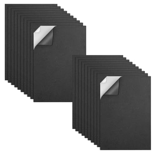 MEARCOOH 20-Pack Self Adhesive Foam Sheets, Black 2mm Sticky Eva Foam Paper 6x9 Inch for Crafts - color: Black, size: 152 x 229 x 2 mm