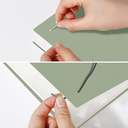 AHGXG Dotted Journal, Grid Spiral Notebook, 160 Pages, A5 (5.7" x 8.3") | 100 GSM Thick Dot Paper, Waterproof Plastic Cover Journals for Journaling, Sketching (Sage Green) - color: Sage Green, style: A5-Dotted