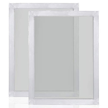 Caydo 2 Piece 10 x 14 Inch Aluminum Silk Screen Printing Frames with 110 White Mesh for Screen Printing - style: 110 Mesh