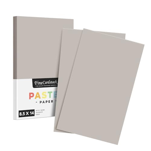 Gray Pastel Colored Paper - Perfect for Documents, Invitations, Posters, Flyers, Menus, Arts and Crafts | 8.5" x 14" (Legal Size) | Regular 20lb Bond (75gsm) Paper - Smooth Finish | 50 Sheets - color: Gray