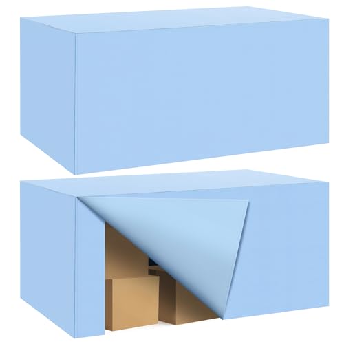 Ascoza 2 Pack Fitted Tablecloth for 6 Foot Rectangle Tables 72 x 30 Inch Blue Mist Table Covers Water Resistant Polyester Table Cloth for Wedding, Parties,Display, Trade Show (Blue Mist) - color: Blue Mist, size: 6FT