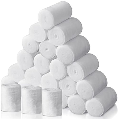 Treela 24 Rolls Cotton Cast Padding Individually Wrapped,3 Inch x 8.9 Ft | Soft Undercast for Plaster Casts, Pet Bandages, Halloween Mummy Decor, Mask Making, Art Projects, Comfortable Wrap - size: 3 Inch x 8.9 ft