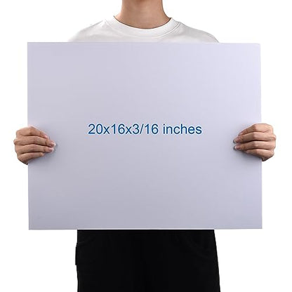 Foam Board 16 x 20 x 3/16"(5mm), Foam Core Board Sheets, White Poster Board | 12 Pack, Acid Free Foamboard, Rigid Sign Board for Mounting, Framing, Backing, Display, Presentation, Prints, Crafts & Art - size: 16x20 in 12 Pack