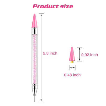 Rhinestone Picker Tool-2Pcs Bedazzling Pen with 4 Extra Wax Heads