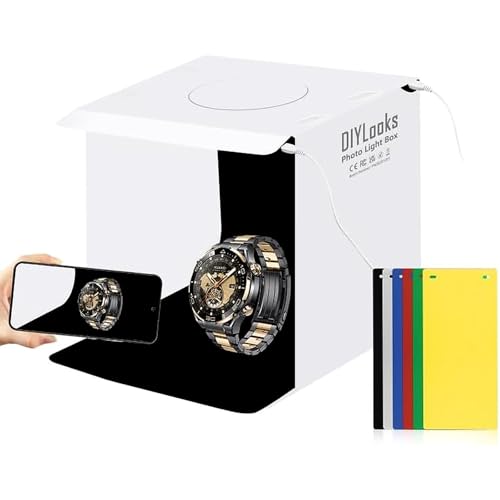 20cm Include 2 LED Panels Folding Portable 1100LM Light Photo Lighting Studio Shooting Tent Box Kit with 6 Colors Backdrops