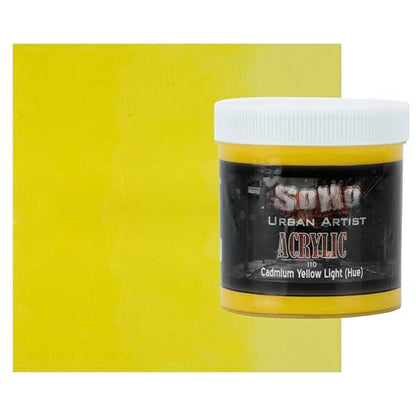 Soho Urban Artist Heavy Body Acrylic Paint - 500 ml Jar - Cadmium Yellow Light Hue - Thick, Rich Color, Excellent Coverage, Professional Quality - Artists Acrylic Paint - color: Cadmium Yellow Light Hue, size: 16.91 Fl Oz (Pack of 1)