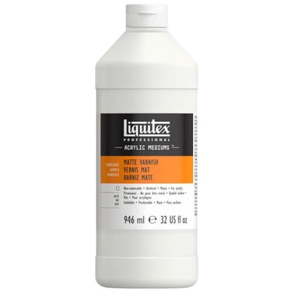 Liquitex Professional Matte Varnish, 946ml (32-oz) | 100% Acrylic Polymer Varnish Matte Sheen, Protects & Resists Dirt Retention, Increases Brightness, Resists Discoloration - color: Matte, style: 32-oz