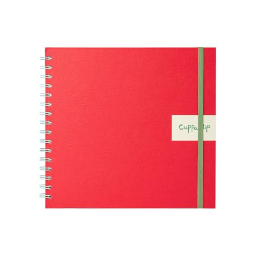CuppaClip Watercolor Paper 9"x8.5" 300GSM 140LB Spiral Bound Cotton Water Color Pad Cold Press Inner Pocket Art Supplies (Red) - color: Red