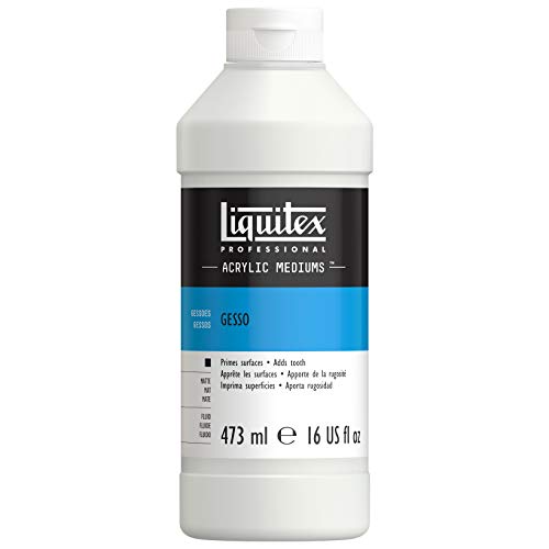 Liquitex Professional Gesso Surface Prep Medium, 473ml (16-oz), White - color: White, size: 16 Fl Oz (Pack of 1), style: 16-oz
