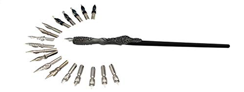 Gullor Calligraphy Pens Set - Dip Pen Handcrafted Calligraphy Set with 18 Nibs, Stannum - color: stannum