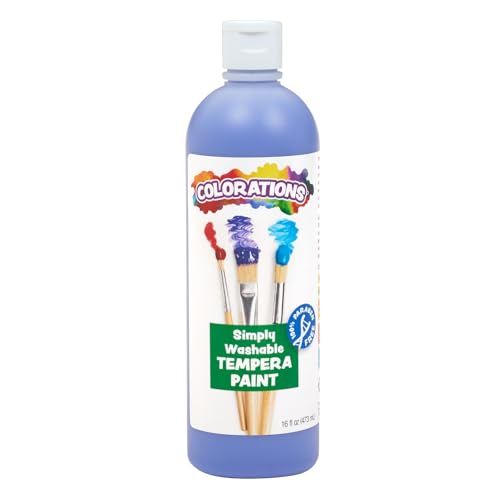 Colorations Paraben-Free Washable Tempera Paint for Kids, 16 oz Bottles - color: Periwinkle