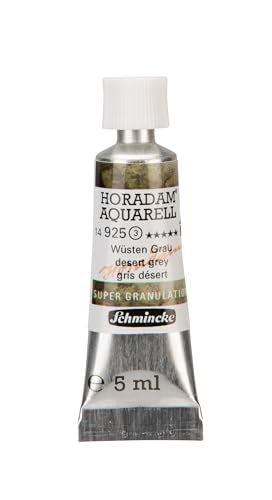 Schmincke - HORADAM® AQUARELL, Super Granulation, 14 925 001 Desert Grey, 5 ml tube, very strong granulating tones, finest, super granulating watercolors - color: 925 desert grey