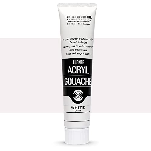 Turner Colour Works Acryl Gouache Artist Acrylic Paint - Single 100 ml Tube - White