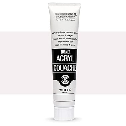 Turner Colour Works Acryl Gouache Artist Acrylic Paint - Single 100 ml Tube - White