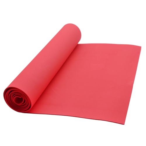 EVA Foam Roll | High Density 85kg/m3 | 2mm Thick | 48"x14" | Ideal for Cosplay, Crafts, DIY Projects (Red 1pcs) - color: Red 1pcs