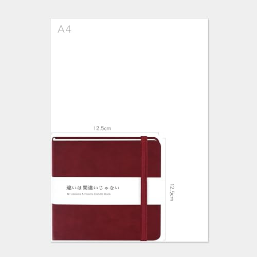 5x5" Sketchbook,Pocket Hardcover Notebooks,Sketch Books for Drawing Writing | 80gsm Blank Pages,96Sheet/192Pages,PU Leather Cover,Portable Small Size for Sketching,Diary Memo Planner.Wine Red - color: A-PU-Wine Red